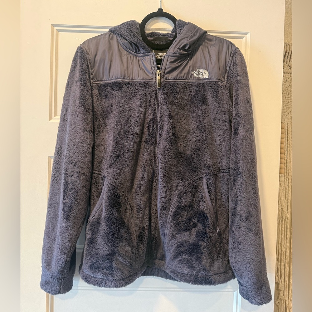 The North Face Women's Plush Full-Zip Hooded Jacket in Blue/Purple